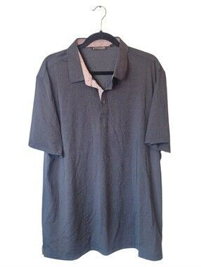 7 Diamonds Albatross Seamless Charcoal Gray Polo Size XL